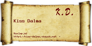 Kiss Dalma névjegykártya