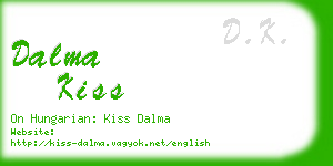 dalma kiss business card